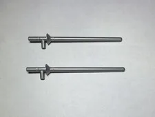 Lego Lot Of 2 Silver Metallic Mini Lances Lance Castle Knight Pole Flag Bar New 