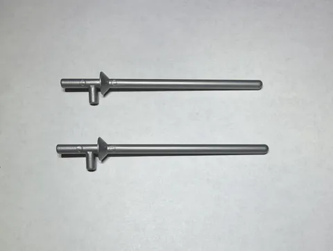 Lego Lot Of 2 Silver Metallic Mini Lances Lance Castle Knight Pole Flag Bar New 