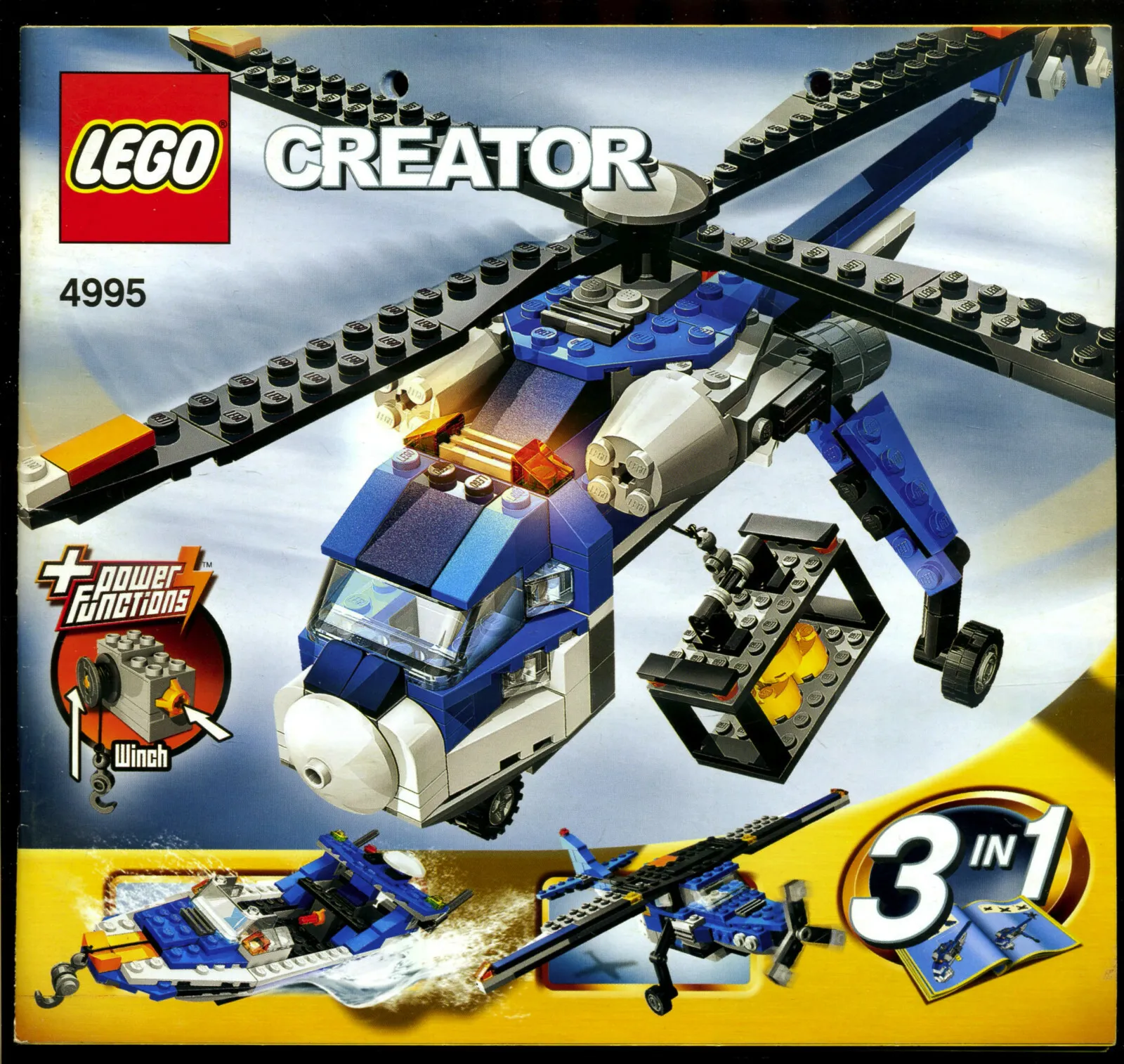 LEGO -- 4995 -- + Power Functions -- Instructions Only -- Cleanly Punched -- 