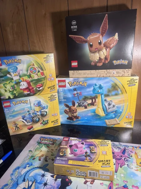 Lego Pokemon Lot X5 Brand New In Box! Eevee, + Smart Play Sets!
