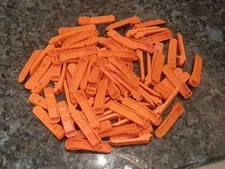 LOT of (80) LEGO Orange Brick and Axle Separator Human Tool 96874 Blocks Bulk