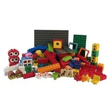 Lego Duplo Building Blocks Lot 190+ Pcs Base Plate Face Eyes Steak Fence Chair