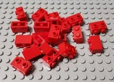 LEGO Lot of 20 Red 1x2 Creator Bricks with Studs on One Side