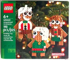 New Sealed LEGO 40642 Christmas Customizable Gingerbread Ornaments 190 pcs