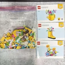 LEGO Creator 3-in-1 31149 Flowers in Watering Can Parts Lot w/ Manuals