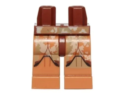 LEGO® Part 970c150pb10 - Hips and Medium Nougat Legs