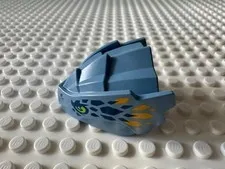 LEGO Dragon Head (Ninjago) Back w Lime Eyes w Rounded Pupils 4921pb01 Sand Blue
