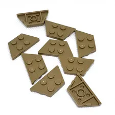 LEGO Parts - Dark Tan Wedge, Plate 2 x 4 - No 51739 - QTY 9