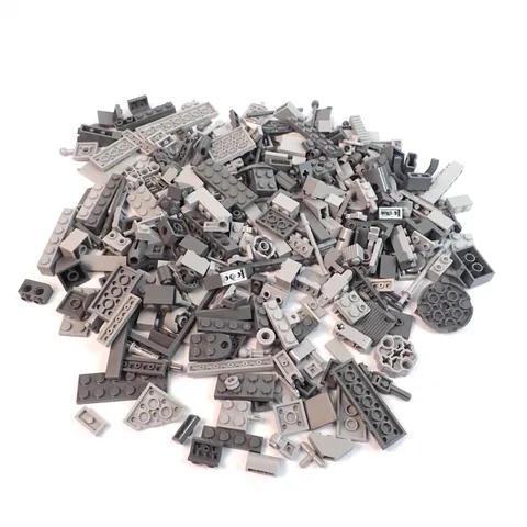 LEGO Parts - Assorted Dark & Light Bluish Gray Bulk Pieces - QTY 200 (8oz)