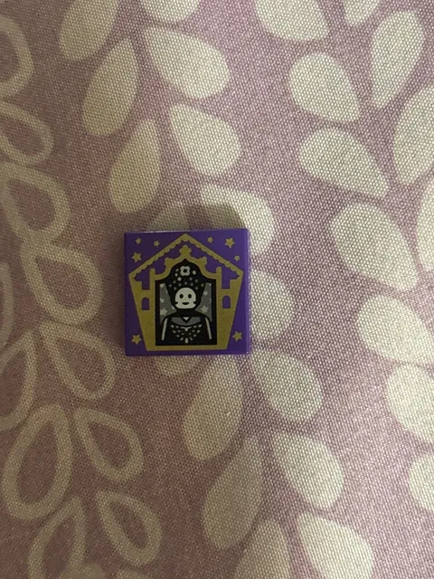 Harry Potter Tile 2 x 2 with HP Chocolate Frog Card Seraphina Picquery Pattern