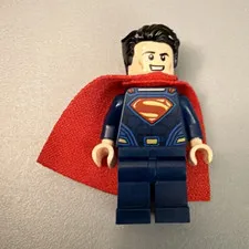 LEGO DC Superman Minifigure w/ Red Cape Plastic & Fabric