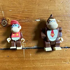 Knex Nintendo Donkey Kong & Diddy Kong Plastic Minifigure Lot