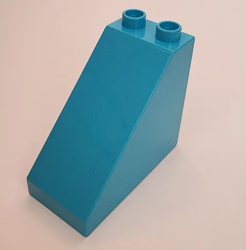 LEGO Medium Azure Duplo, Brick 4 x 2 x 3 Slope 49570
