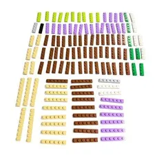 LEGO Bulk Plate Lot Mixed Sizes Colors Tan Brown Purple Green Building Pieces