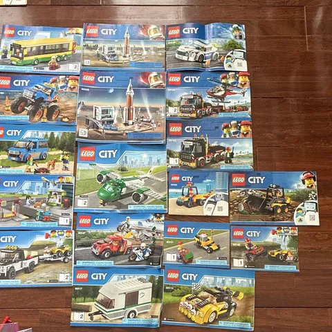 Multiple Sets - LEGO w/ Baseplates + Instruction Manuals