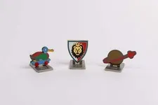 Exclusive Lego VIP 3 Magnet Set - Castle, Retro Space,   Wooden Duck