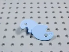 LEGO Lot of 2 Bright Light Blue Paint Palette Accessory Minifig BT