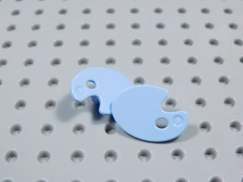 LEGO Lot of 2 Bright Light Blue Paint Palette Accessory Minifig BT