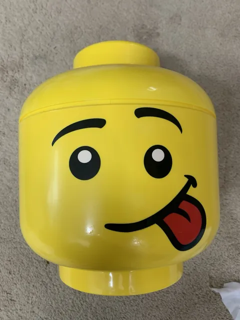 LEGO Male Head Stackable Storage Container Large 11"