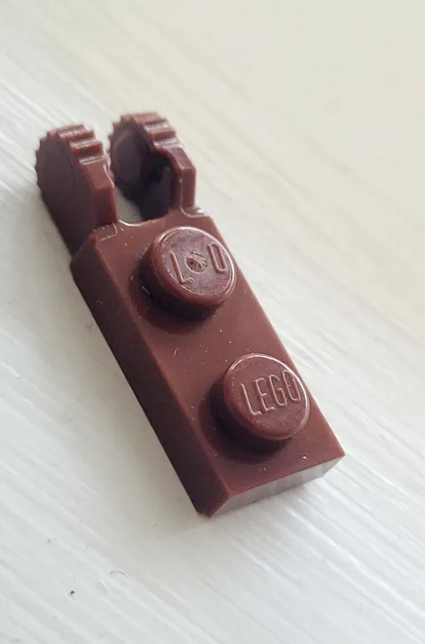 LEGO 44302 reddish brown Hinge Plate 1x2 Locking w/ 2 Fingers on End➡️1pc