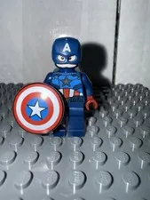 LEGO Sh0852 - Captain America, Dark Blue Suit with Dark Blue Belt, Dark Red Hand