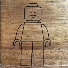 Engraved Wood Lego Brick 14 x 10 Sorting Tray - Minifig Design - Great for AFOLs