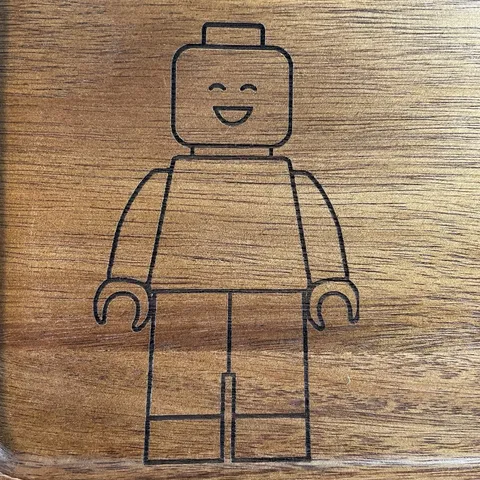 Engraved Wood Lego Brick 14 x 10 Sorting Tray - Minifig Design - Great for AFOLs