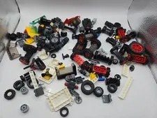 Lego Vehicle Wheels, Tires, Axles Car Parts Lot See Pics