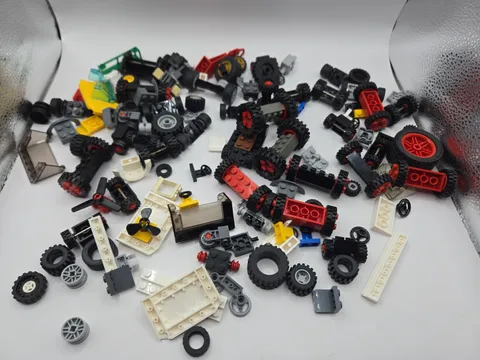 Lego Vehicle Wheels, Tires, Axles Car Parts Lot See Pics