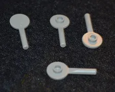 (4) 1x4 Light Gray w/ Rod / Handle Paddle / Sign Bricks ~ New Lego Parts ~