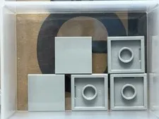 LEGO Parts - Light Bluish Gray Tile 2 x 2 - No 3068 - QTY 5