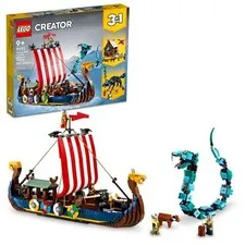 LEGO Creator 3in1 Viking Ship & Midgard Serpent 31132 NEW SEALED Retired 1192pc