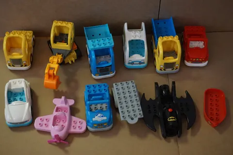 LEGO DUPLO Vehicle Lot of Vehicles Airplanes Cars Trucks Trailer Batwing