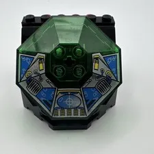 Lego Trans Green Windscreen Octagonal Aquazone 6x6 Canopy 2418bpx2 Cockpit 30200