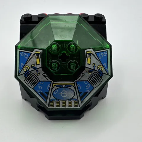 Lego Trans Green Windscreen Octagonal Aquazone 6x6 Canopy 2418bpx2 Cockpit 30200