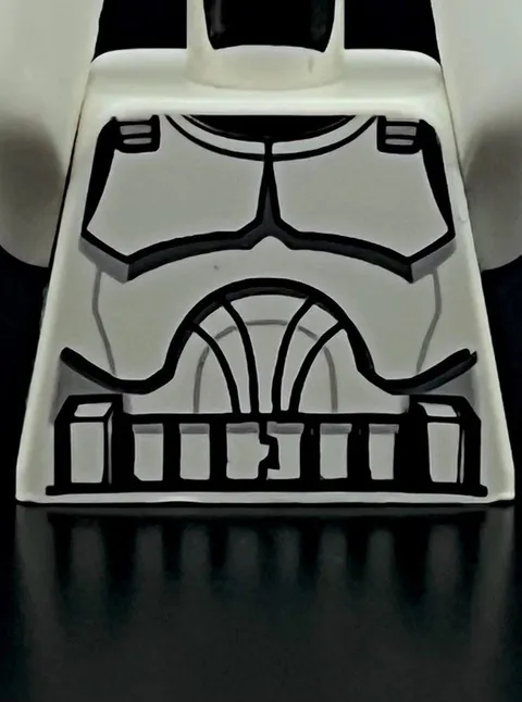 Lego Star Wars Clone Trooper Misprint Minifigure Torso Prototype Error Print