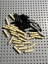 LEGO Technic Pin 3L Without Friction Ridges 32556 Tan Black Gray Bulk Lot 48pc