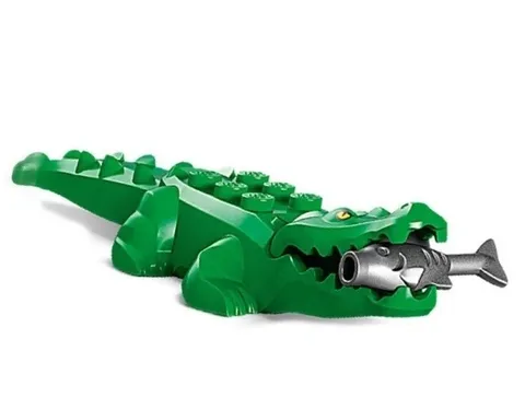 LEGO CROCODILE & Fish minifigure 60353 alligator large animal green 18904c01pb01
