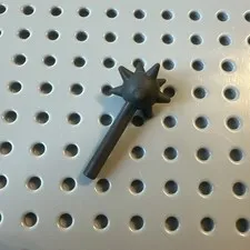 LEGO dark gray spiked mace weapon two piece plastic medieval accessory CMF 