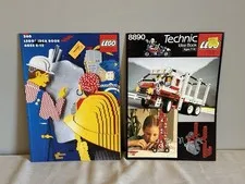 Vintage LEGO Idea Book 260 & Technic 8890 Book - Instructions Manuals (1988)