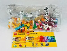 LEGO 11013 CLASSIC Creative Transparent Bricks (NO Box)  2-books 8- Sealed Packs