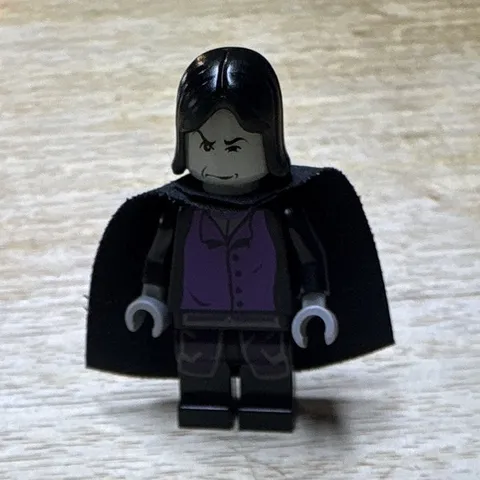 LEGO Harry Potter Severus Snape Minifigure w/ Cape Plastic Age 6+ 1pc