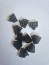 10x LEGO 66956 • 2x2 Wings • Wedge • Black • Black