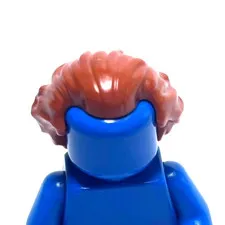 Lego - Minifigure Hair - Dark Orange / Red, Swept Back, Bushy, Receding