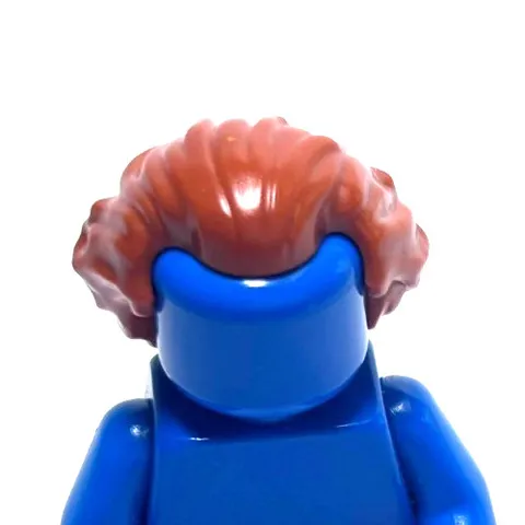 Lego - Minifigure Hair - Dark Orange / Red, Swept Back, Bushy, Receding