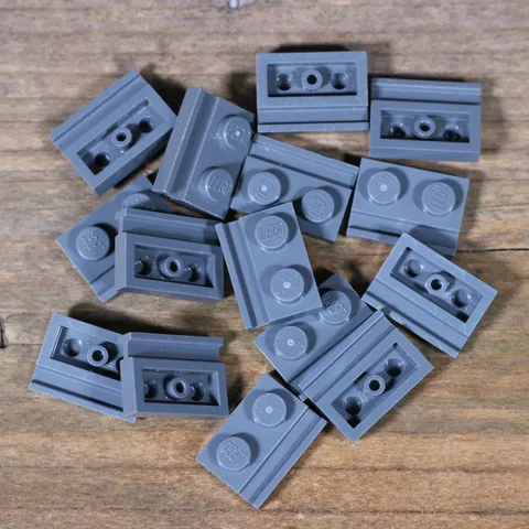 LEGO 32028 Dark Bluish Gray Plate Modified 1 x 2 with Door Rail Qty 15