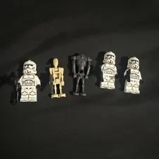LEGO Star Wars Phase 2 Clone Trooper Minifigure LOT of 3 + 2 Droids 