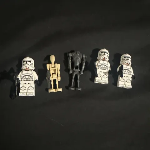 LEGO Star Wars Phase 2 Clone Trooper Minifigure LOT of 3 + 2 Droids 