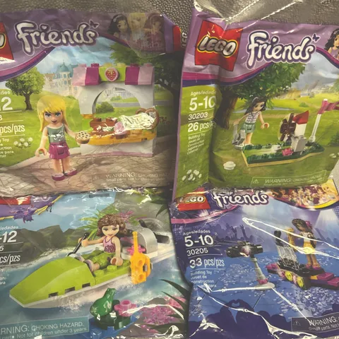 Lego Friends lot Of 4 Jungle Boat 30115 Mini Golf 30203 Bakery 301113 Star 30205
