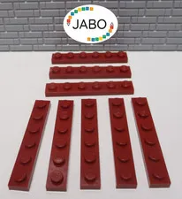 (J8/2/10) LEGO 8x3666 Plate Flat 1x6 Dark Red
